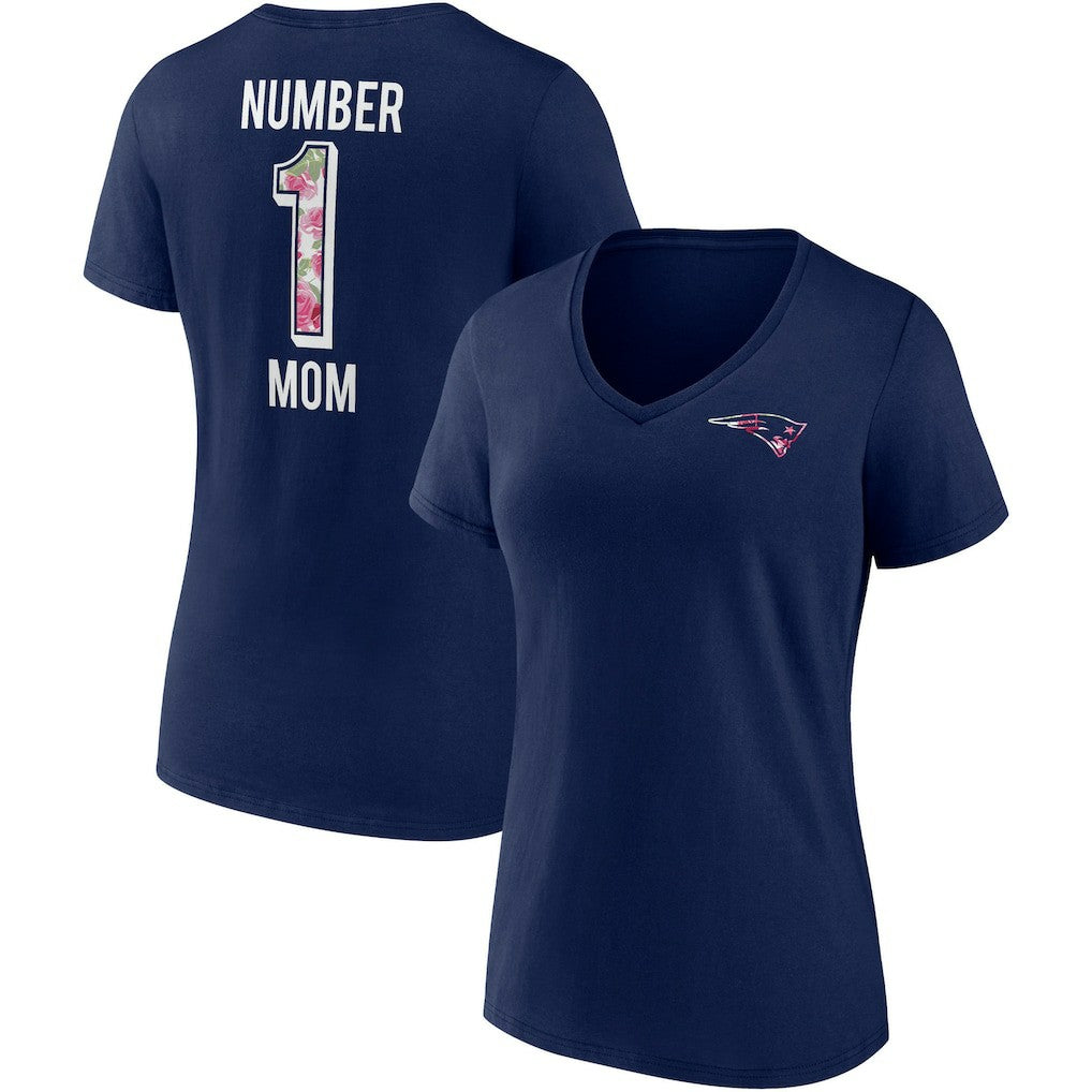 Women's Team Mother's Day V-Neck T-Shirt - New England Patriots