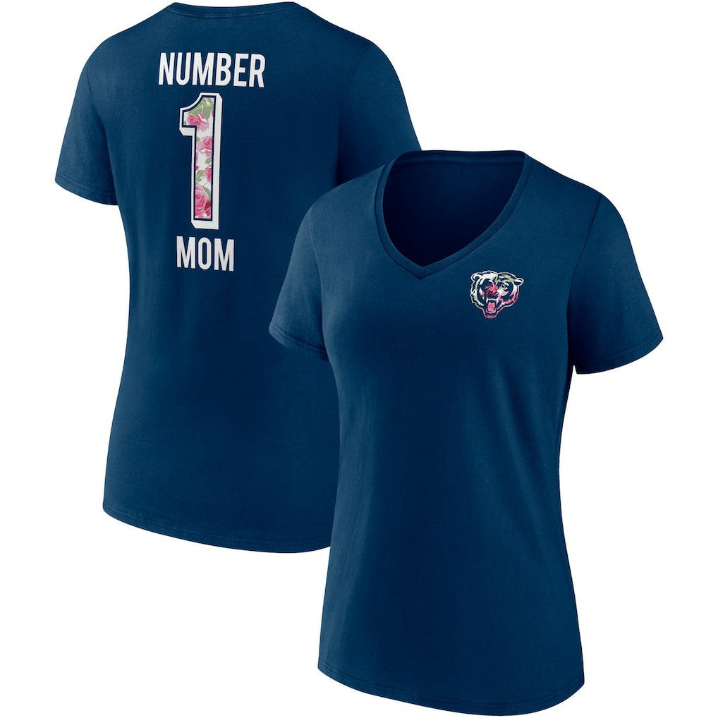 Women's Team Mother's Day V-Neck T-Shirt - Chicago Bears