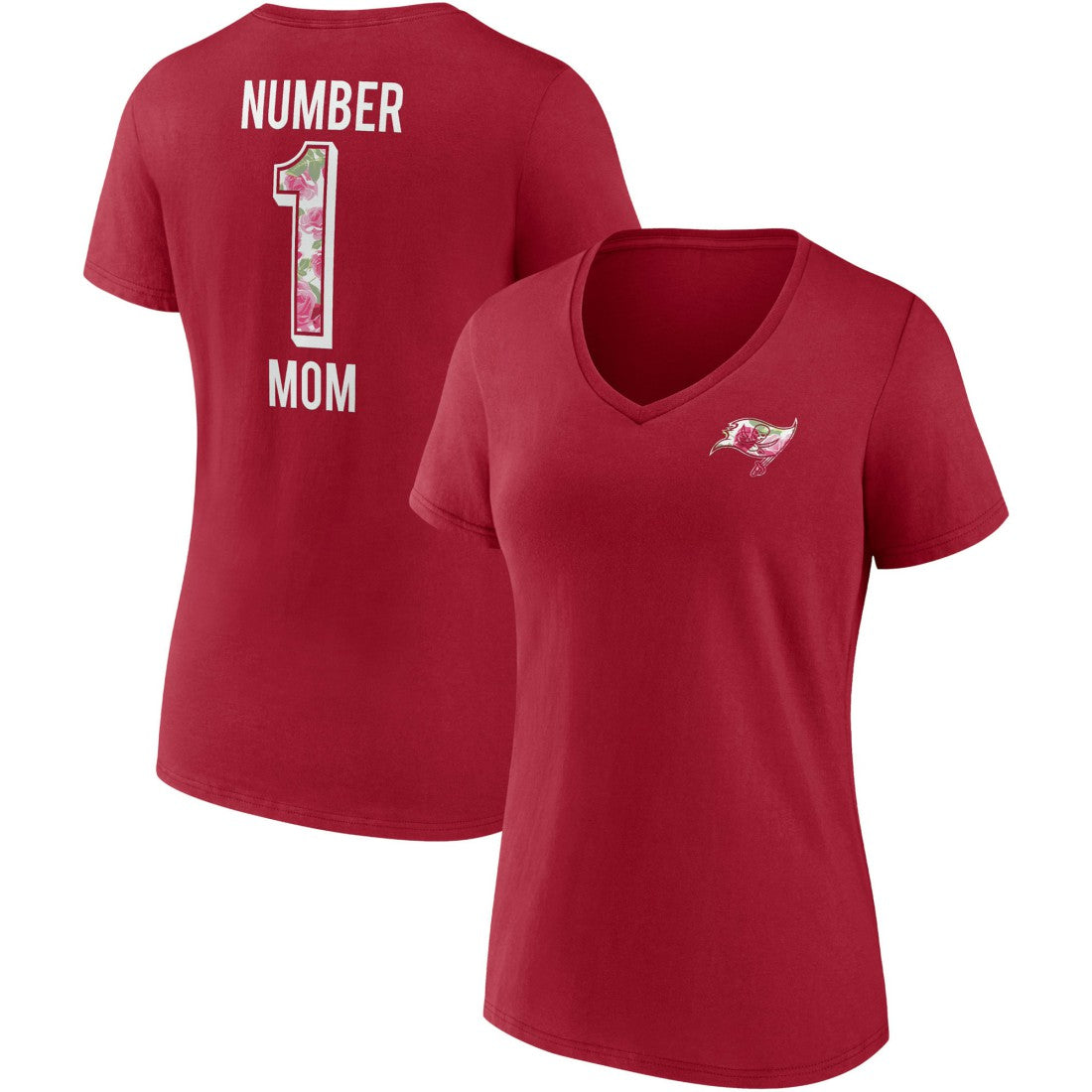 Women's Team Mother's Day V-Neck T-Shirt - Tampa Bay Buccaneers