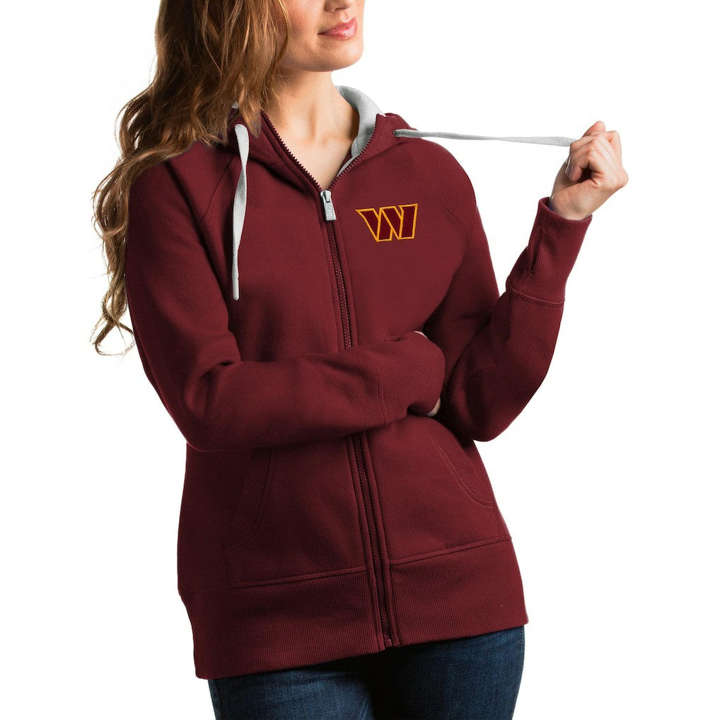 Antigua Women's Victory Full-Zip Hoodie - Washington Commanders