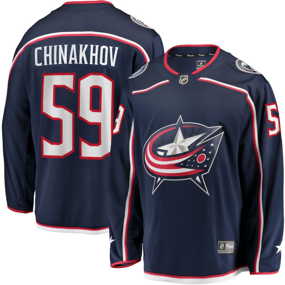 NHL Navy Yegor Chinakhov Columbus Blue Jackets Fanatics Home Breakaway Player Jersey