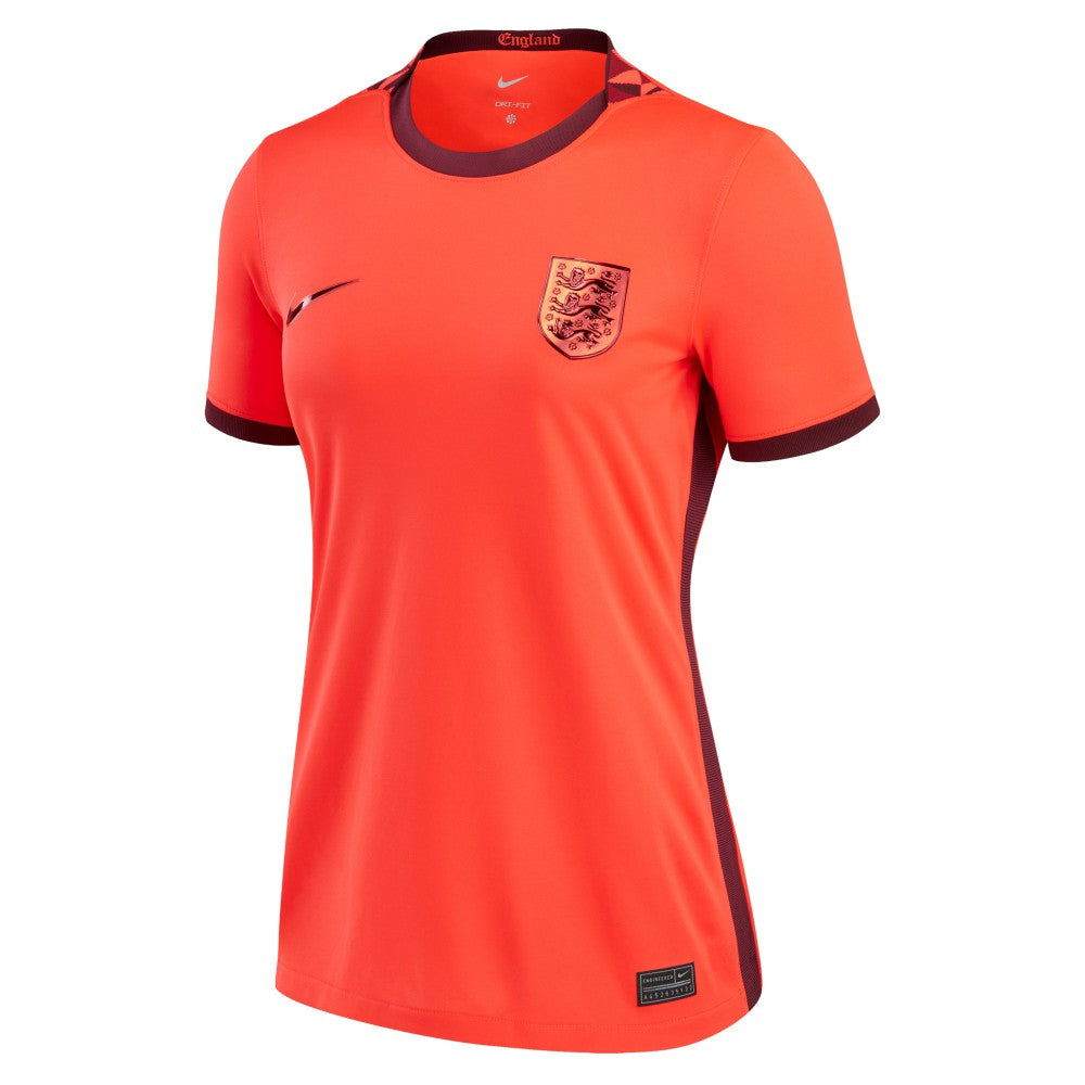 England Women's National Team Women's 2022/23 Away Replica Blank Jersey - Nike Red