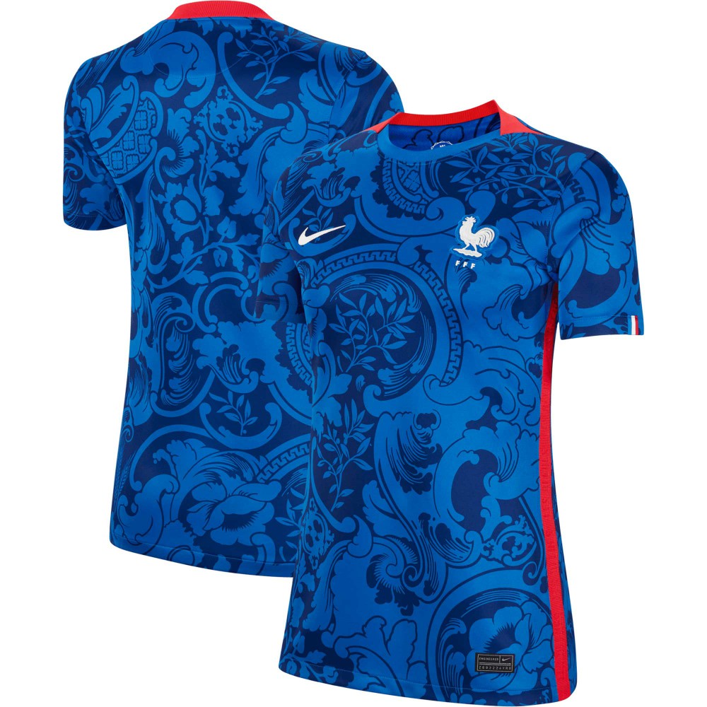 France Women's National Team Women's 2022/23 Home Replica Blank Jersey - Nike Blue