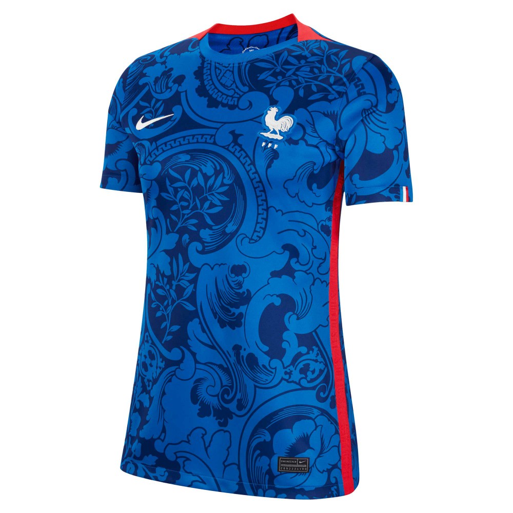 France Women's National Team Women's 2022/23 Home Replica Blank Jersey - Nike Blue