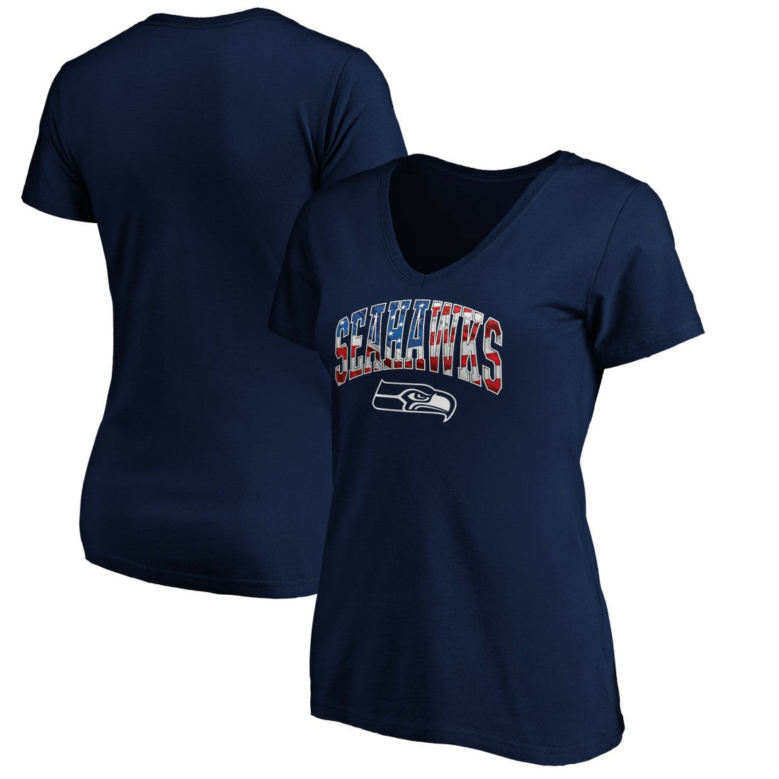 Women's Banner Wave V-Neck T-Shirt - Seattle Seahawks