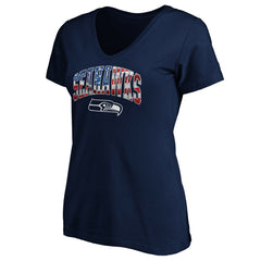 Women's Banner Wave V-Neck T-Shirt - Seattle Seahawks