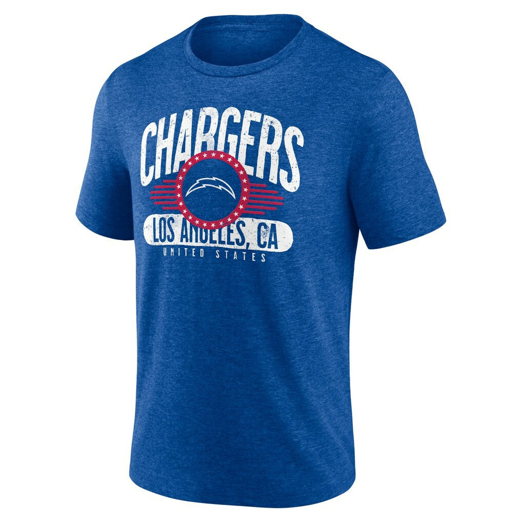 Badge of Honor Tri-Blend T-Shirt - Los Angeles Chargers