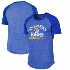 Majestic Threads 2-Time Super Bowl s Tri-Blend Raglan T-Shirt - Los Angeles Rams