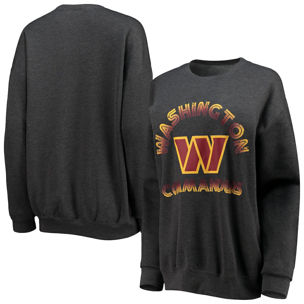 WEAR by Erin Andrews Women's Oversized Fleece Pullover Sweatshirt - Washington Commanders