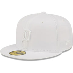 MLB Detroit Tigers New Era White on White 59FIFTY Fitted Hat