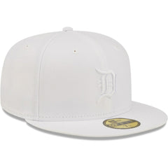 MLB Detroit Tigers New Era White on White 59FIFTY Fitted Hat