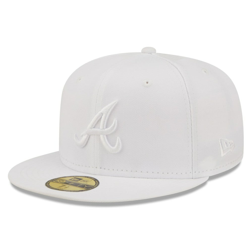 MLB Atlanta Braves New Era White on White 59FIFTY Fitted Hat
