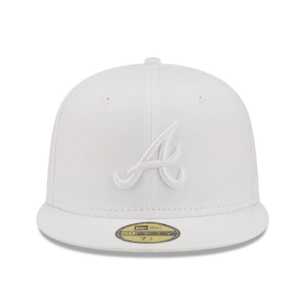 MLB Atlanta Braves New Era White on White 59FIFTY Fitted Hat