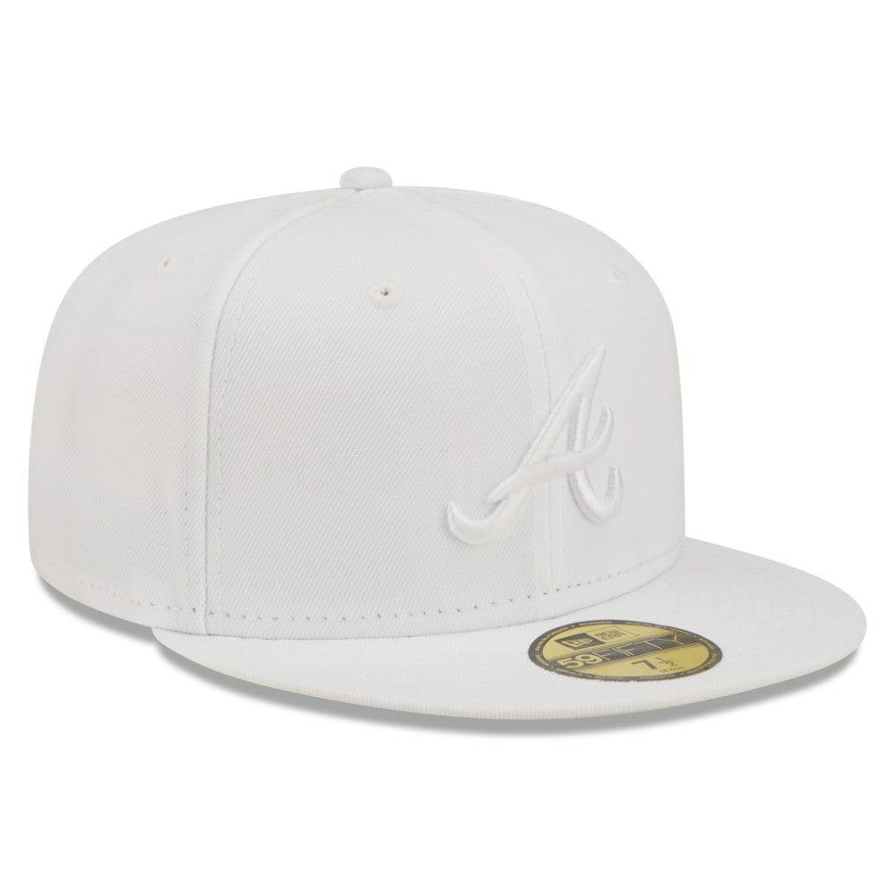 MLB Atlanta Braves New Era White on White 59FIFTY Fitted Hat
