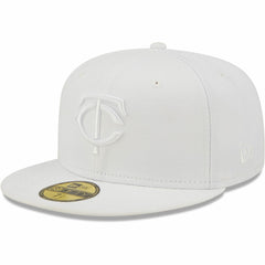 MLB Minnesota Twins New Era White on White 59FIFTY Fitted Hat