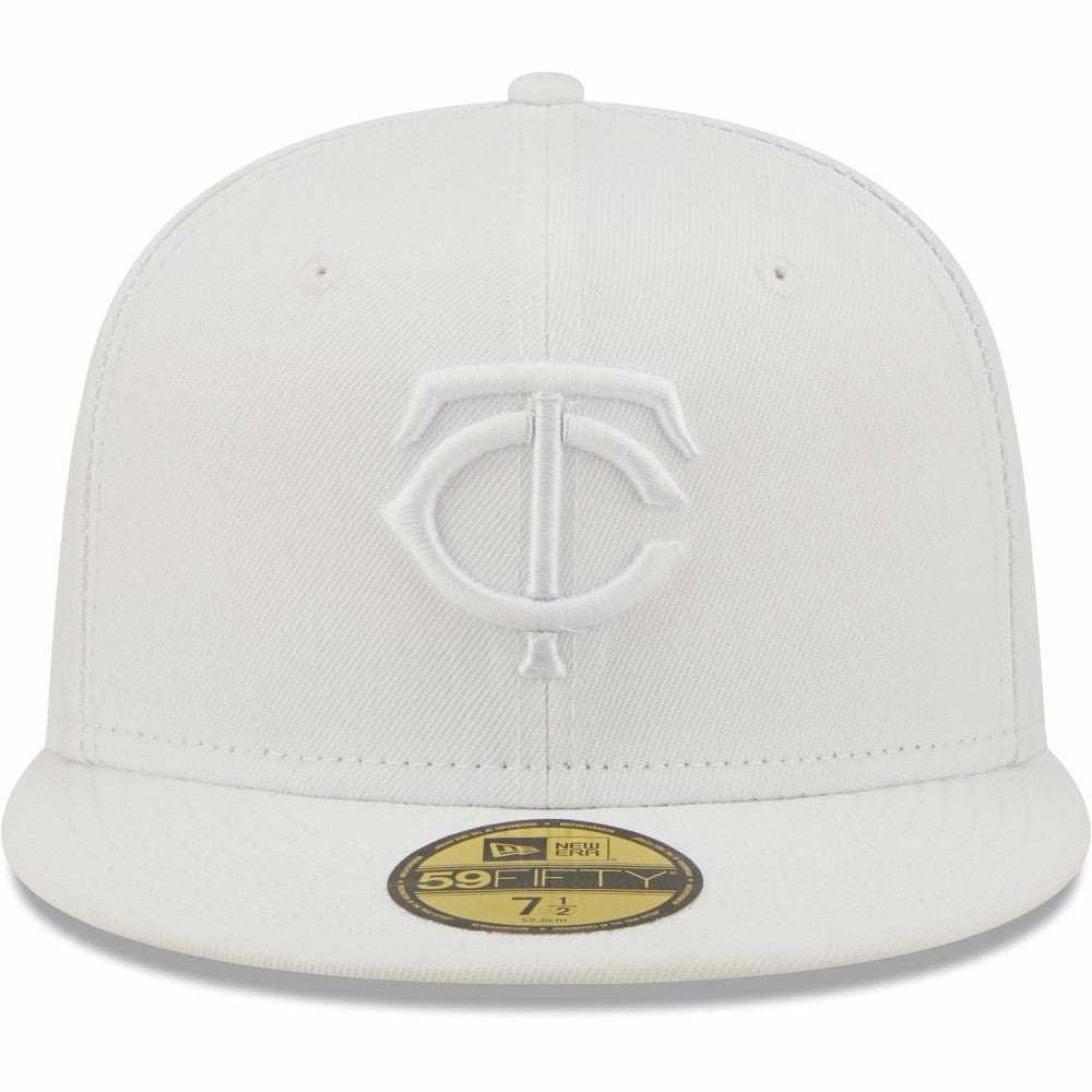 MLB Minnesota Twins New Era White on White 59FIFTY Fitted Hat