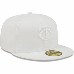 MLB Minnesota Twins New Era White on White 59FIFTY Fitted Hat