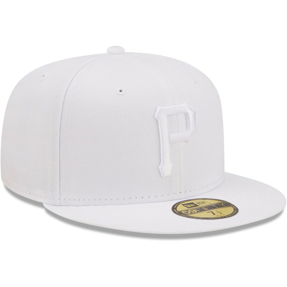 MLB Pittsburgh Pirates New Era White on White 59FIFTY Fitted Hat