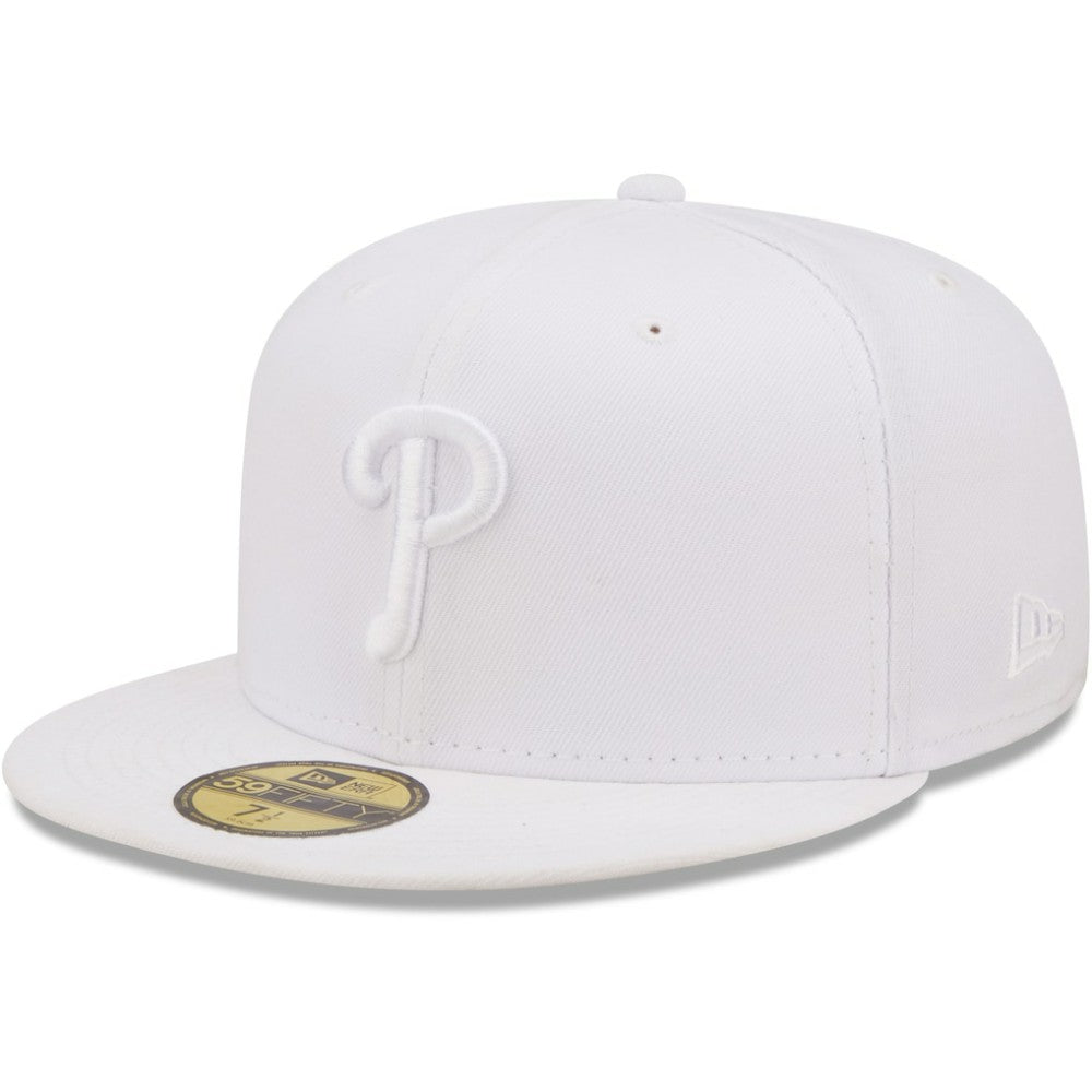 MLB Philadelphia Phillies New Era White on White 59FIFTY Fitted Hat