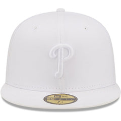 MLB Philadelphia Phillies New Era White on White 59FIFTY Fitted Hat