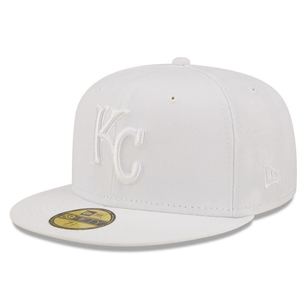 MLB Kansas City Royals New Era White on White 59FIFTY Fitted Hat