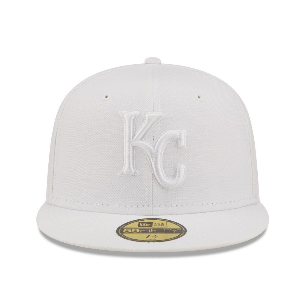 MLB Kansas City Royals New Era White on White 59FIFTY Fitted Hat