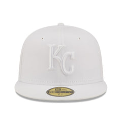 MLB Kansas City Royals New Era White on White 59FIFTY Fitted Hat