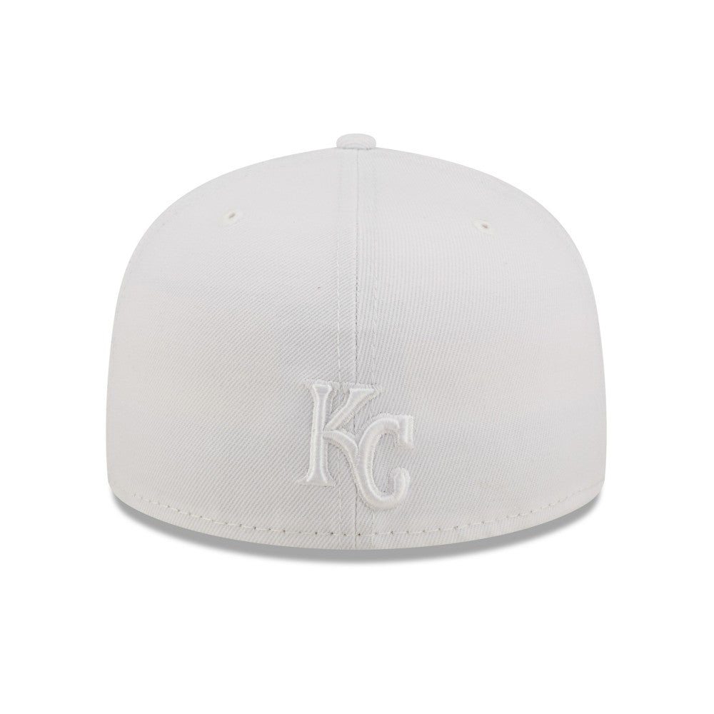 MLB Kansas City Royals New Era White on White 59FIFTY Fitted Hat