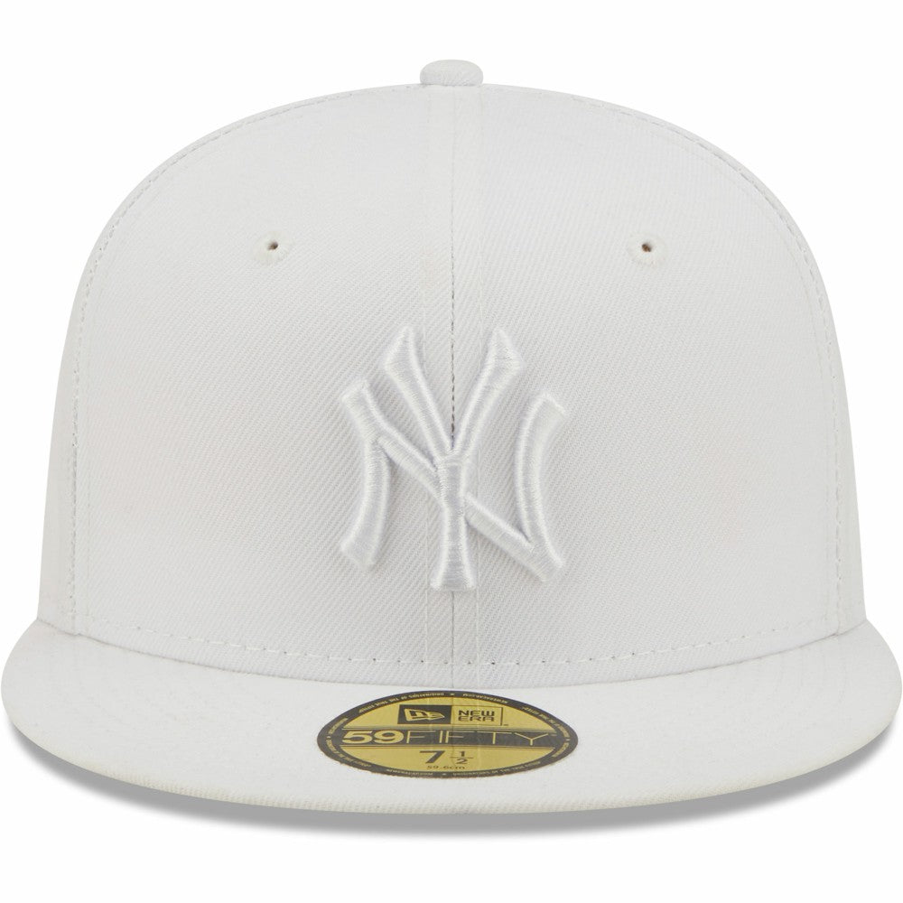 MLB New York Yankees New Era White on White 59FIFTY Fitted Hat