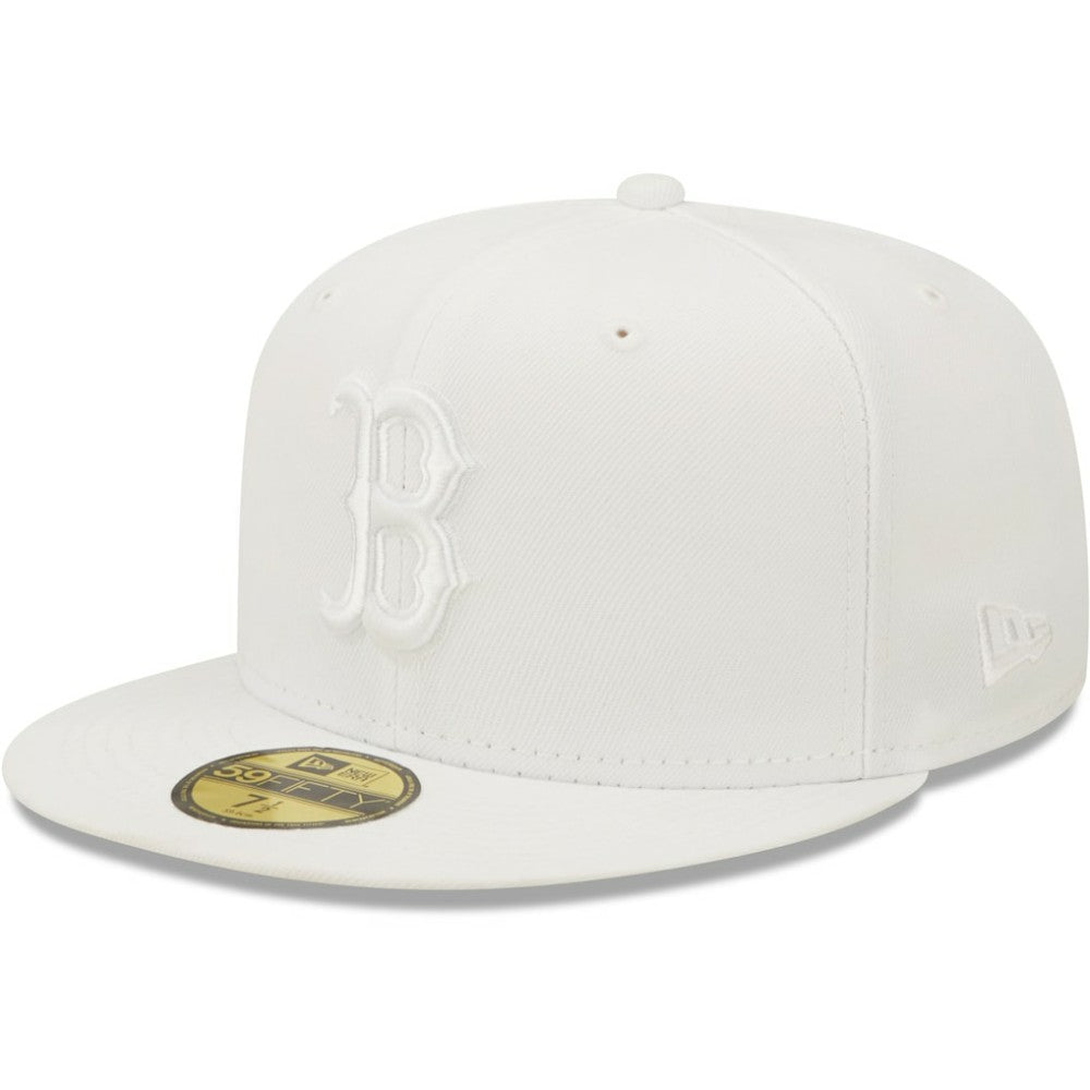 MLB Boston Red Sox New Era White on White 59FIFTY Fitted Hat