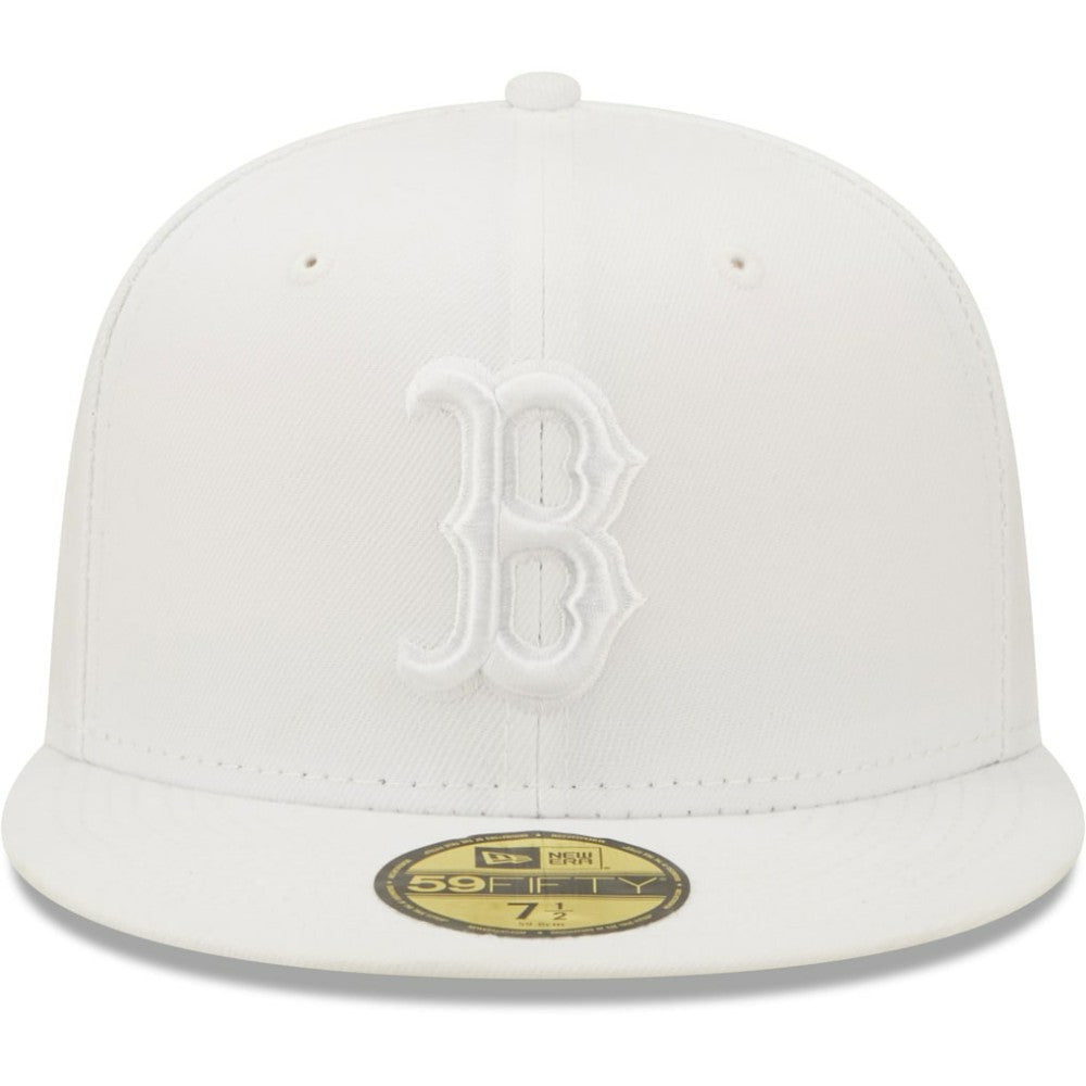 MLB Boston Red Sox New Era White on White 59FIFTY Fitted Hat