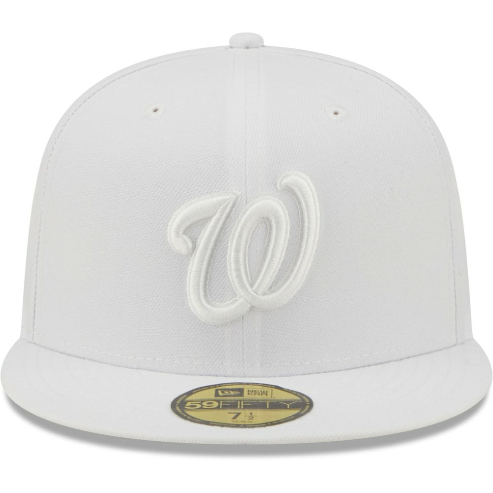 MLB Washington Nationals New Era White on White 59FIFTY Fitted Hat