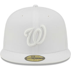 MLB Washington Nationals New Era White on White 59FIFTY Fitted Hat