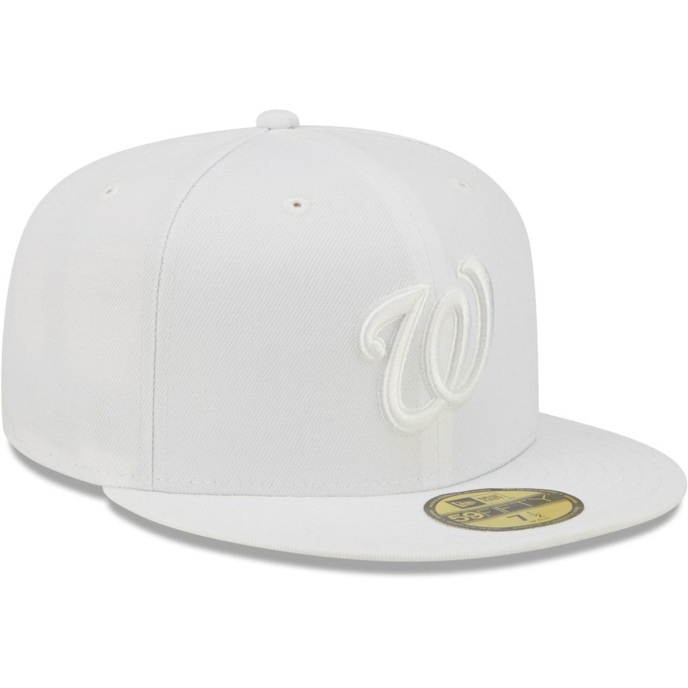 MLB Washington Nationals New Era White on White 59FIFTY Fitted Hat