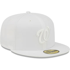 MLB Washington Nationals New Era White on White 59FIFTY Fitted Hat