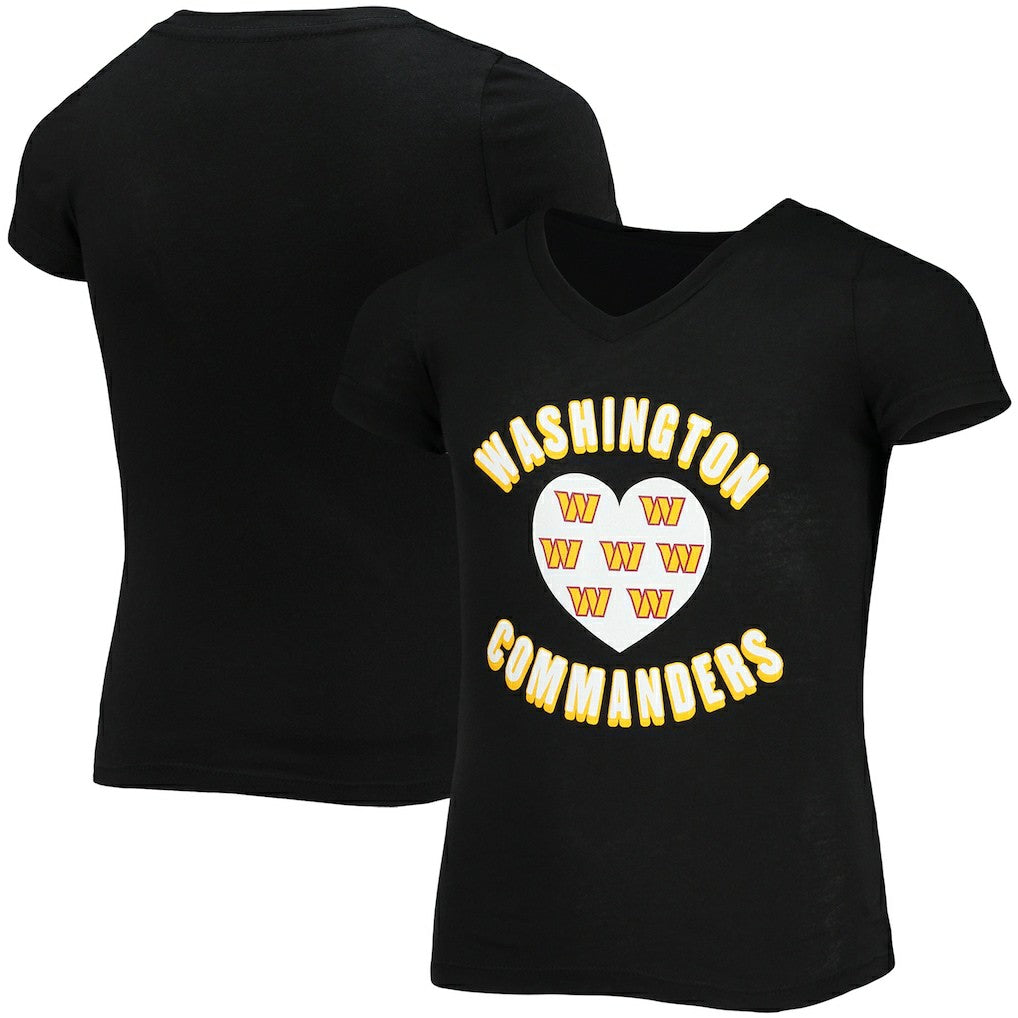 Girls Youth V-Neck T-Shirt - Washington Commanders