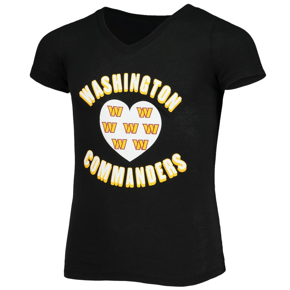 Girls Youth V-Neck T-Shirt - Washington Commanders