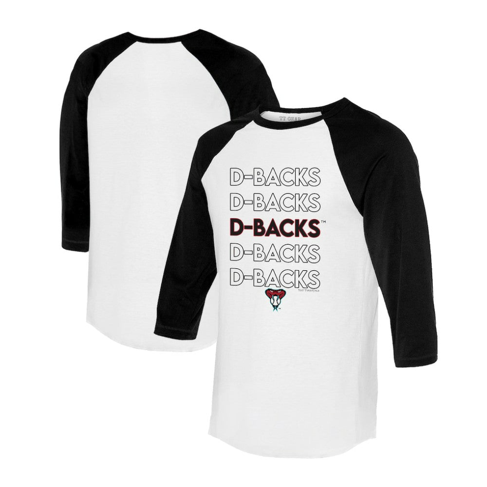 MLB Arizona Diamondbacks Tiny Turnip Women's Stacked 3/4-Sleeve Raglan T-Shirt