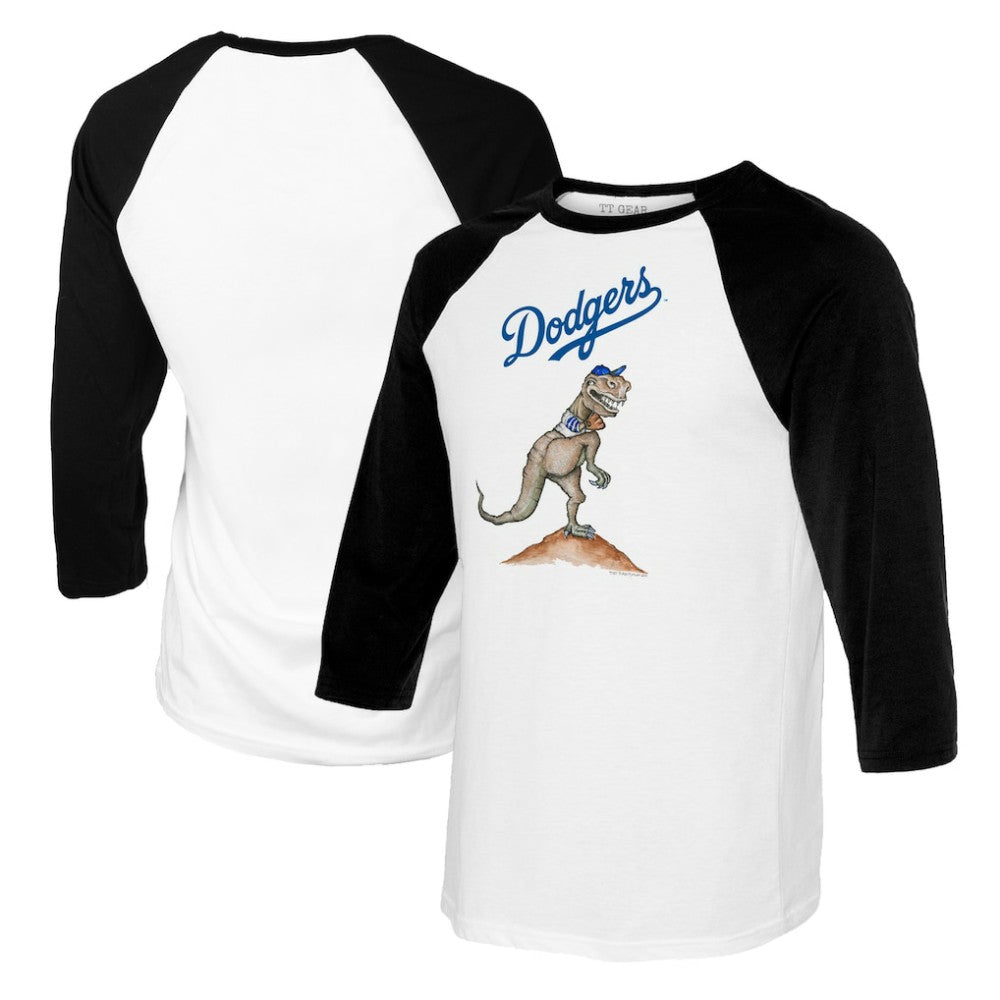 MLB Los Angeles Dodgers Tiny Turnip Women's TT Rex 3/4-Sleeve Raglan T-Shirt