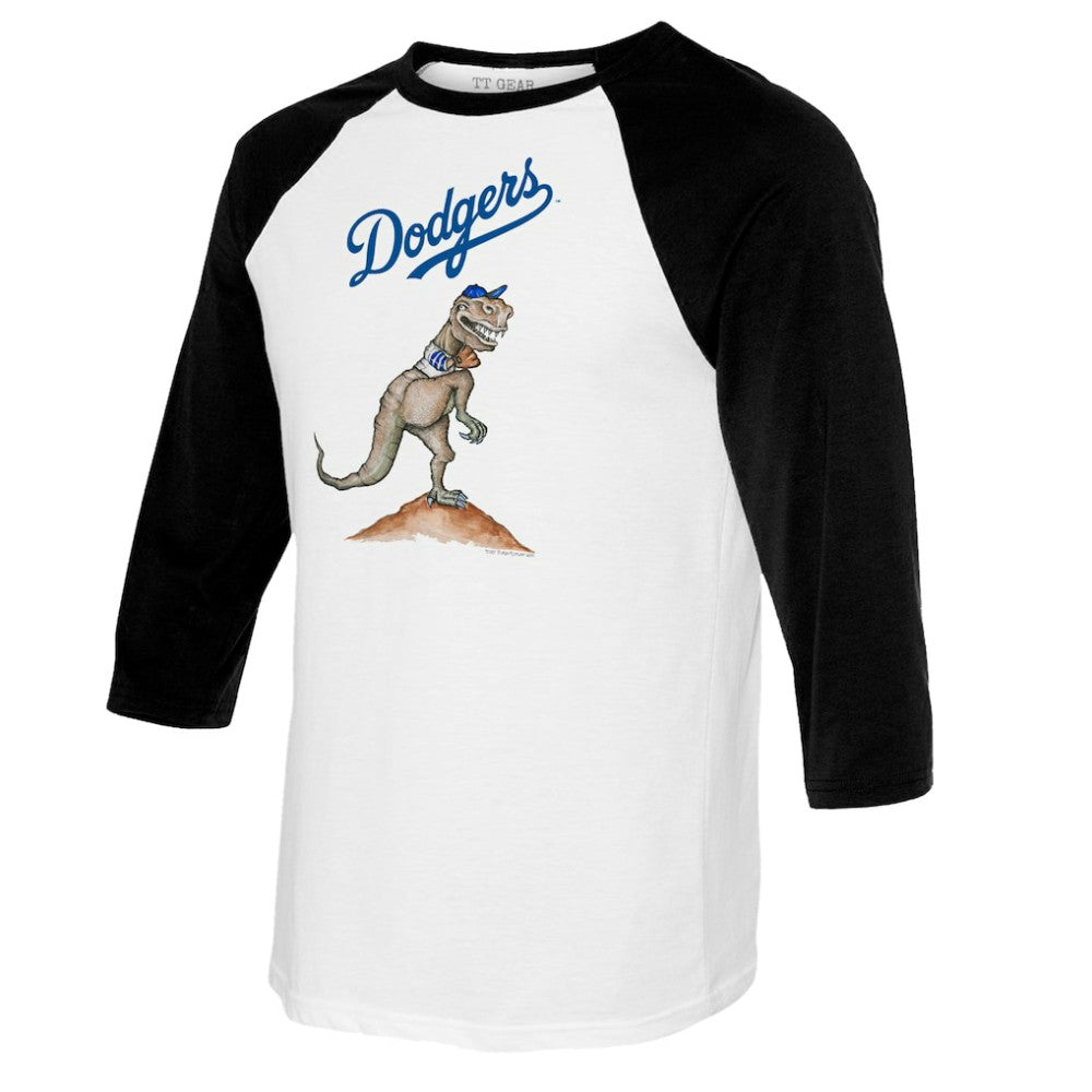 MLB Los Angeles Dodgers Tiny Turnip Women's TT Rex 3/4-Sleeve Raglan T-Shirt
