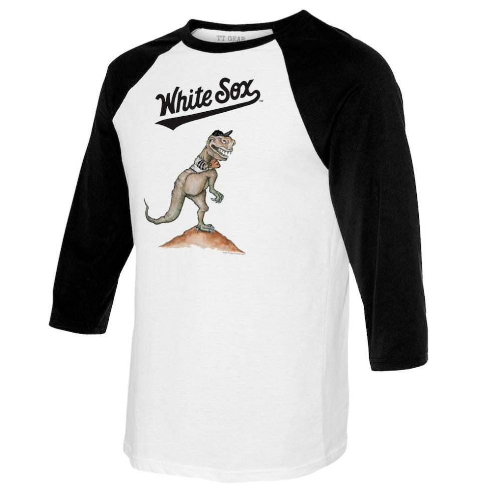 MLB Chicago White Sox Tiny Turnip Youth TT Rex Raglan 3/4 Sleeve T-Shirt