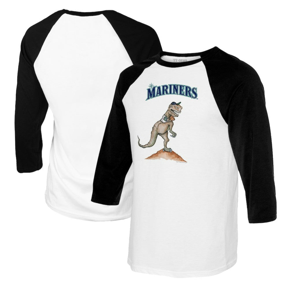 MLB Seattle Mariners Tiny Turnip Youth TT Rex Raglan 3/4 Sleeve T-Shirt