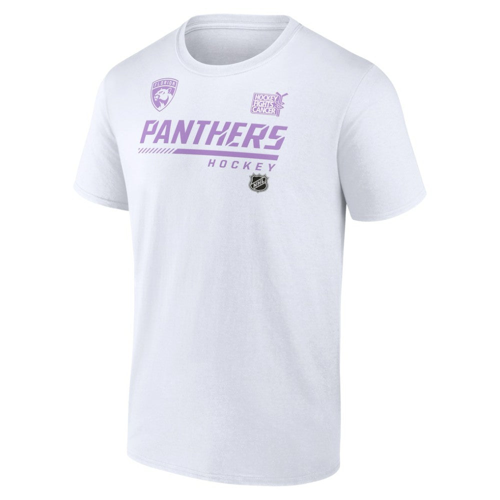 NHL White Florida Panthers NHL Hockey Fights Cancer T-Shirt