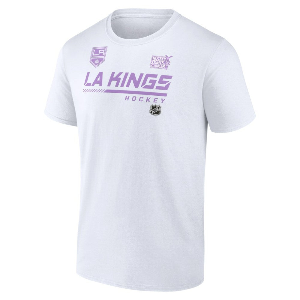 NHL White Los Angeles Kings NHL Hockey Fights Cancer T-Shirt