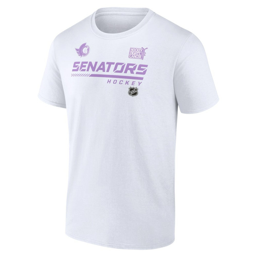 NHL White Ottawa Senators NHL Hockey Fights Cancer T-Shirt