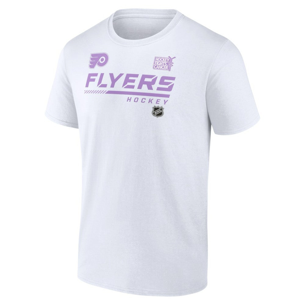 NHL White Philadelphia Flyers NHL Hockey Fights Cancer T-Shirt