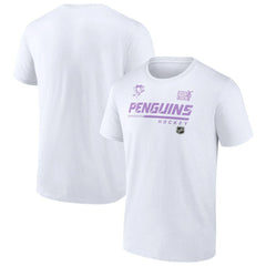 NHL White Pittsburgh Penguins NHL Hockey Fights Cancer T-Shirt
