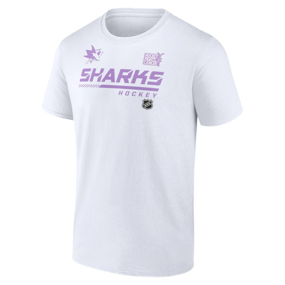 NHL White San Jose Sharks NHL Hockey Fights Cancer T-Shirt