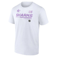 NHL White San Jose Sharks NHL Hockey Fights Cancer T-Shirt