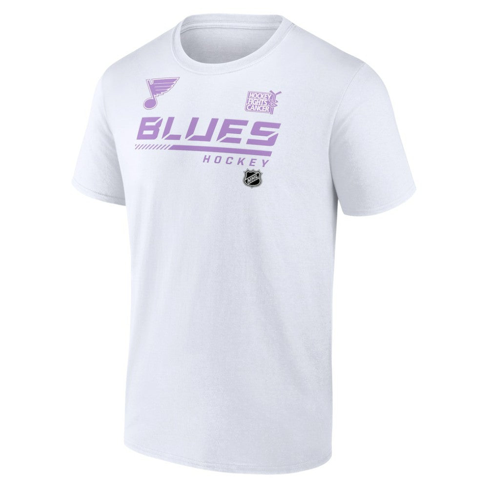 NHL White St. Louis Blues NHL Hockey Fights Cancer T-Shirt